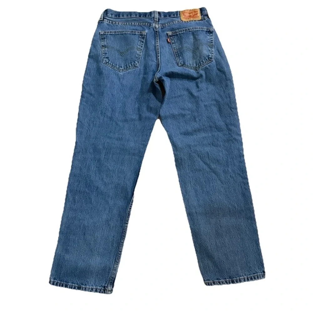 Levis 550 Relaxed Fit Blue Denim Jeans Men 34x32 (32x30) Medium Wash 100% Cotton